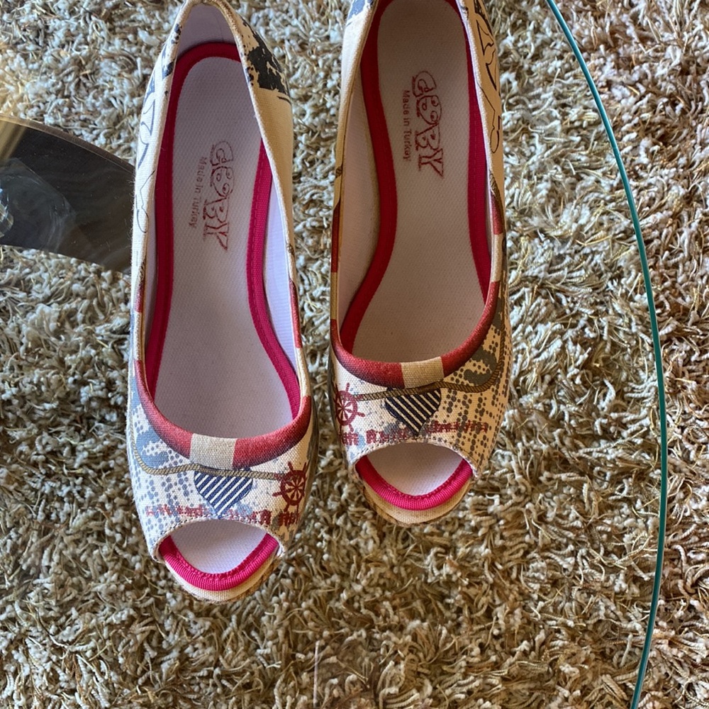 NAUTICAL STYLE ADORABLE COBY shoes wedges made in turkey size 40